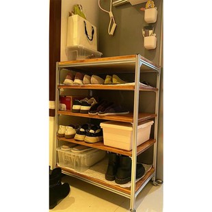 工业风铝型材海洋板收纳架家用书房电脑桌工作室工作用置物架