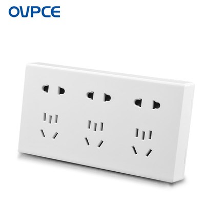 明装86型墙壁开关插座面板电源排插十孔十五孔二十七孔多孔插座