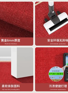 比利时绒入户门地垫门口脚垫大门外红色喜庆地毯入户新款玄关地垫