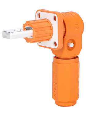 单芯120A动力储能接线柱连接器HVCN系列橙色穿墙式锂电池光伏插座