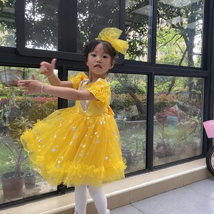 我们都是小星星演出服六一儿童舞蹈蓬蓬纱裙幼儿亮闪闪的表演服装