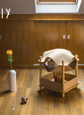 PIY猫窝四季通用易清理猫爬架可拆洗高密度毛毡两片彩色猫咪用品