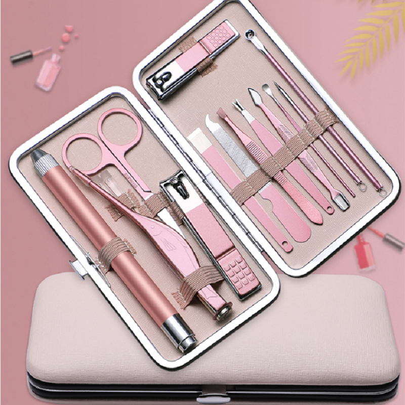 防飞溅指甲刀套装修脚刀灰指甲工具专业发光挖耳勺少女指甲钳家用