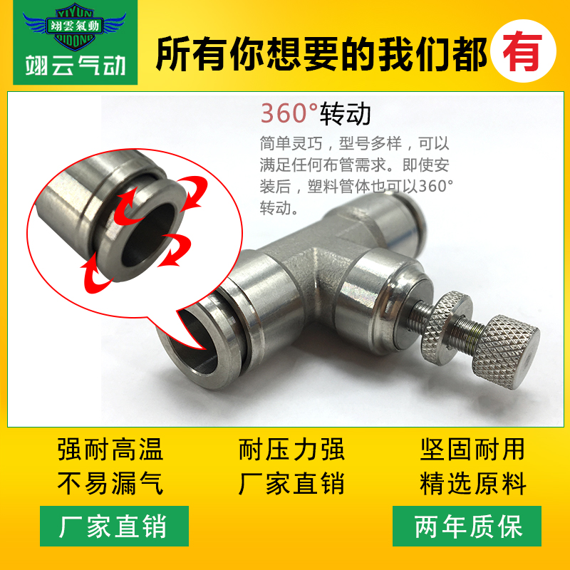 不锈钢304SA调速调气阀限流阀管道节流阀 SA4 SA6 SA8 SA10 SA12