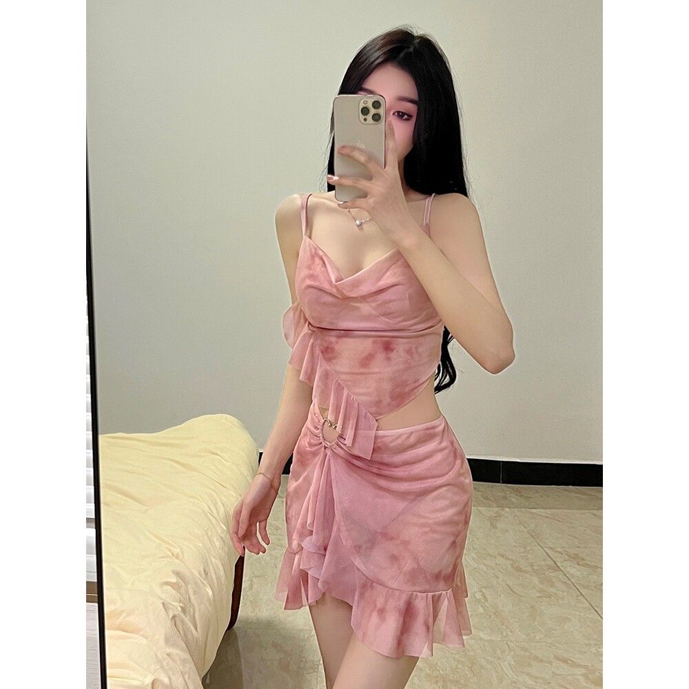 绝美比基尼泳衣女三件套高级感分体遮肉保守海边度假小众温泉泳装