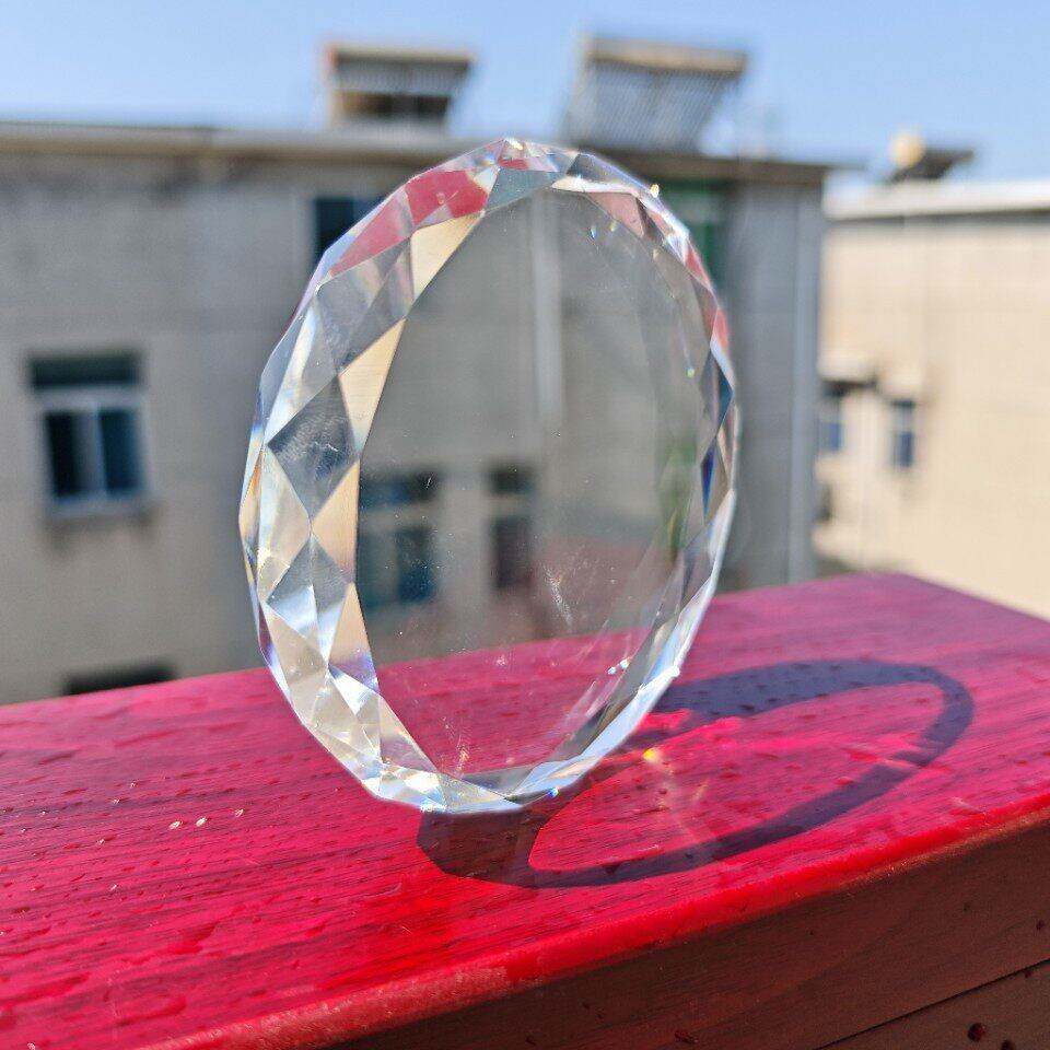 加厚空白多面圆形水晶奖杯白坯K9水晶工艺品摆件制作水晶奖杯摆台