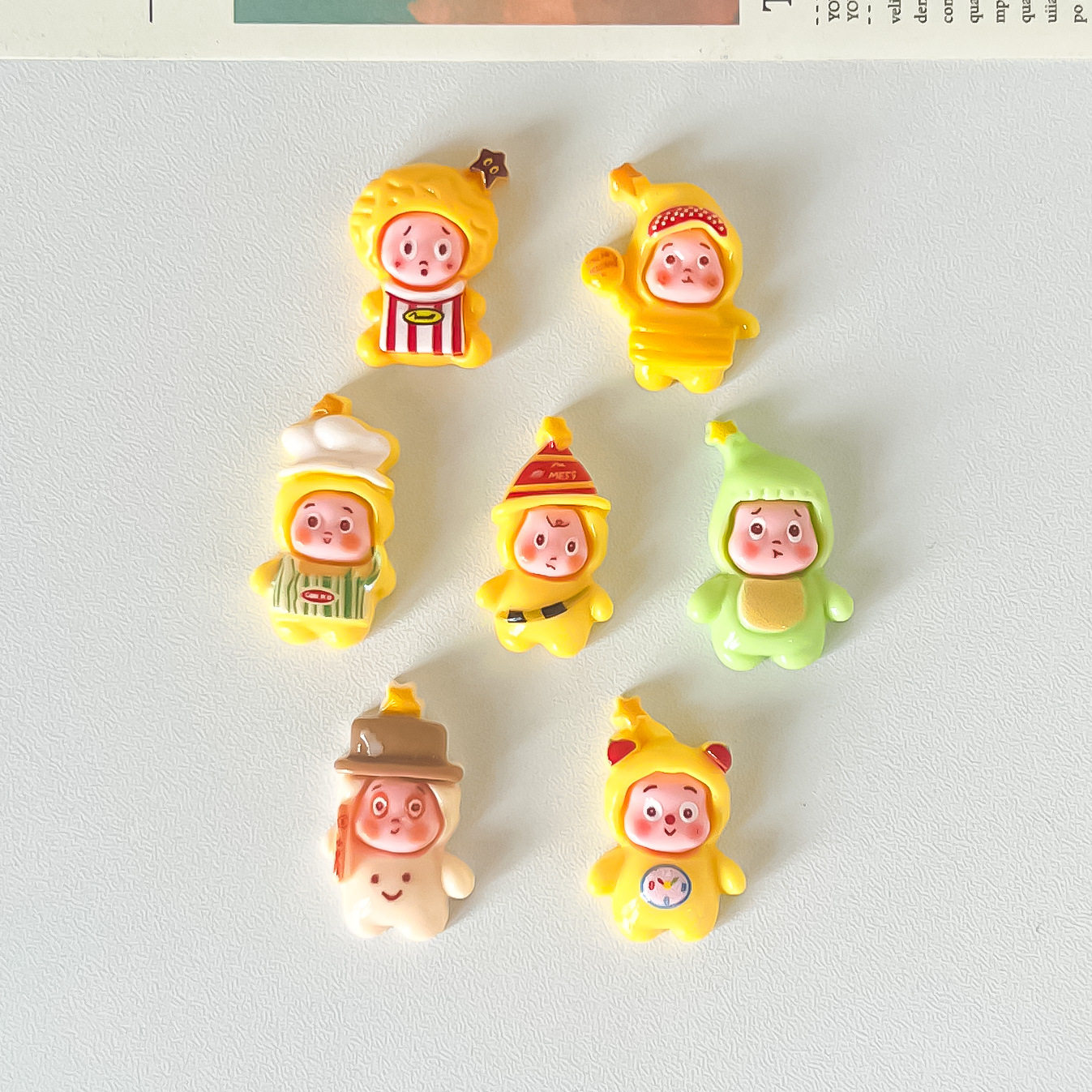 萌趣变装星星人冰箱贴可爱创意磁性装饰贴家居办公室工位减压贴饰