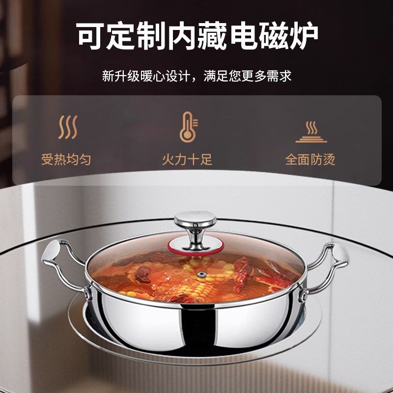 特厚304不锈钢转盘折叠大圆桌圆台面便携式一体家用商Z用饭桌餐桌,住宅家具,不锈钢/PVC餐桌,淘宝优惠券,粉丝福利购,淘宝优惠卷