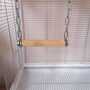 鹦鹉秋千笼内简挂式铁甲木秋千木质坚硬耐用搭配304.不锈钢链子