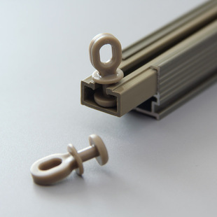 德裕铝合金窗帘轨道 纳米静音 顶/侧装N/单/双轨 精选配件