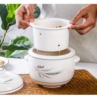 闽南溢汤炖盅滴汤炖罐广东煲汤炖锅兰梅小兰花大容量带内胆免过滤