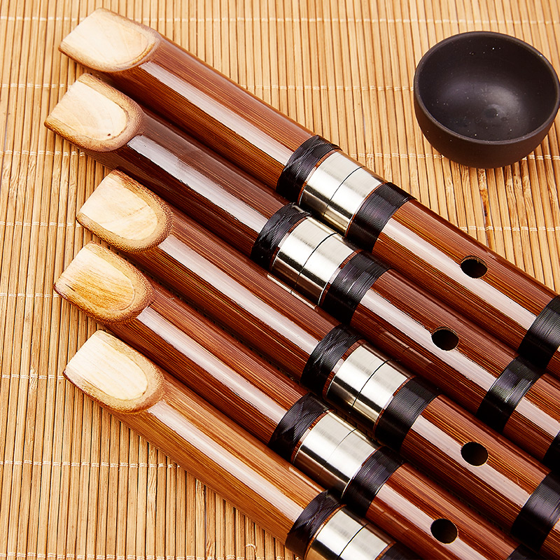 鸣声精制竖笛6孔葫芦笛苦竹笛成人儿童学生初学笛子F调乐器直笛