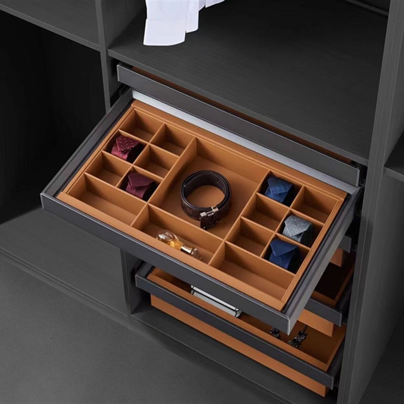 寇丽衣柜抽屉拉篮内置伸缩裤架衣帽间抽拉五金配件皮革首饰内衣盒