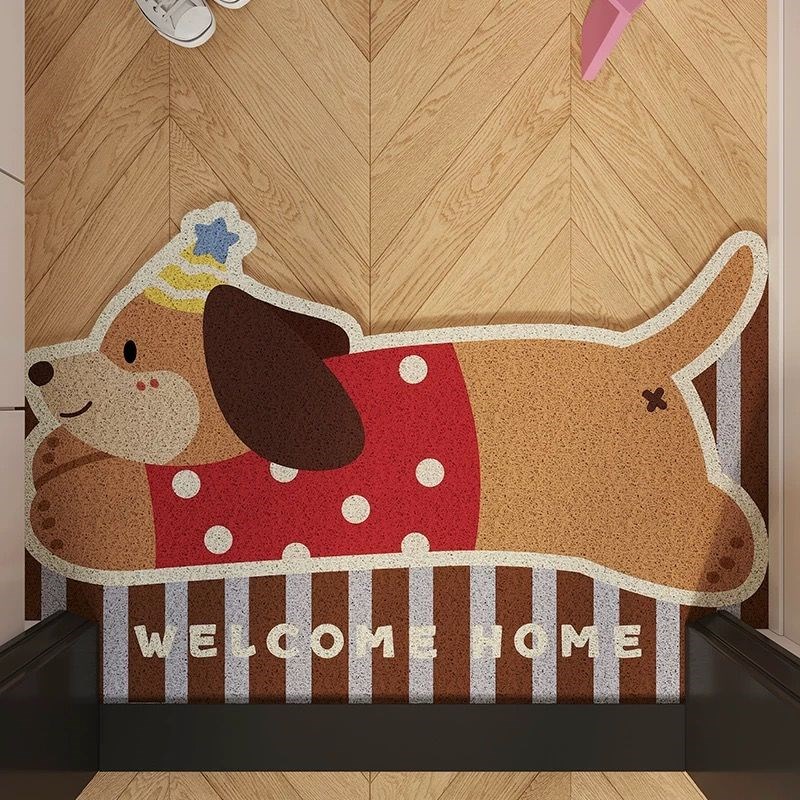 卡通入户门口地垫丝圈防滑脚垫地毯进门垫子玄关垫可裁剪耐脏免洗