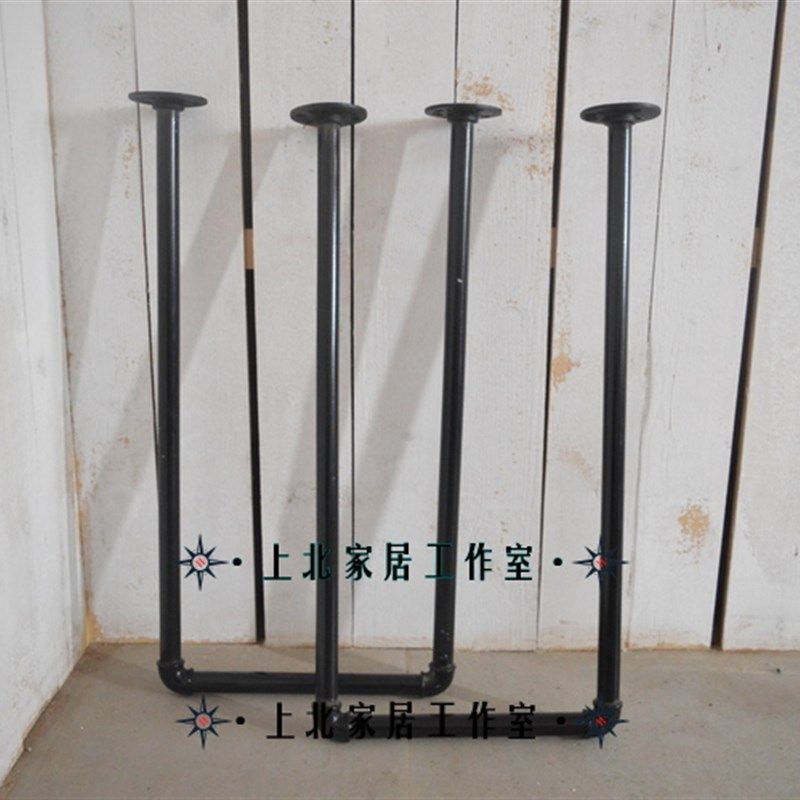 创意铁艺水管餐桌椅咖啡桌复古工业风实木办公桌电脑桌书桌工作台