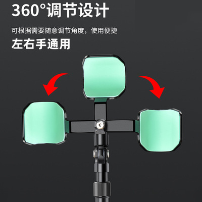 铝合金拐角支架头炮台支架羊角头架竿后挂配件架杆鱼竿支架头钓鱼