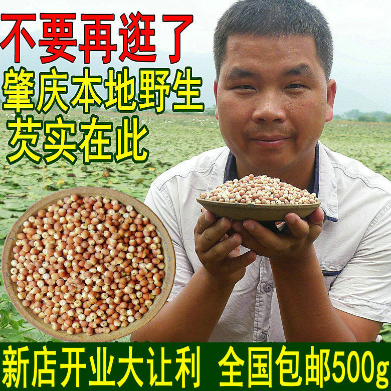 肇庆天然野生芡实干货500g特级广东肇庆中药材正品无硫茯苓薏米茶