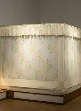 厚遮光蚊SJG密帐加回底加坐床用三门家拉炼 炼 方帐防偷窥床帘烤