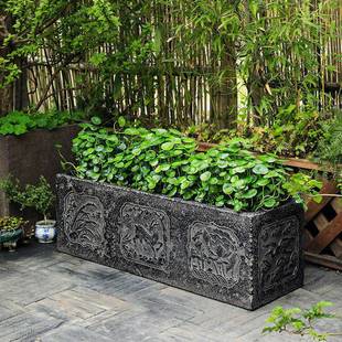 大号花花盆方形庭院家用彷石盆创意菜蔬专用种花开富贵长植箱楼顶