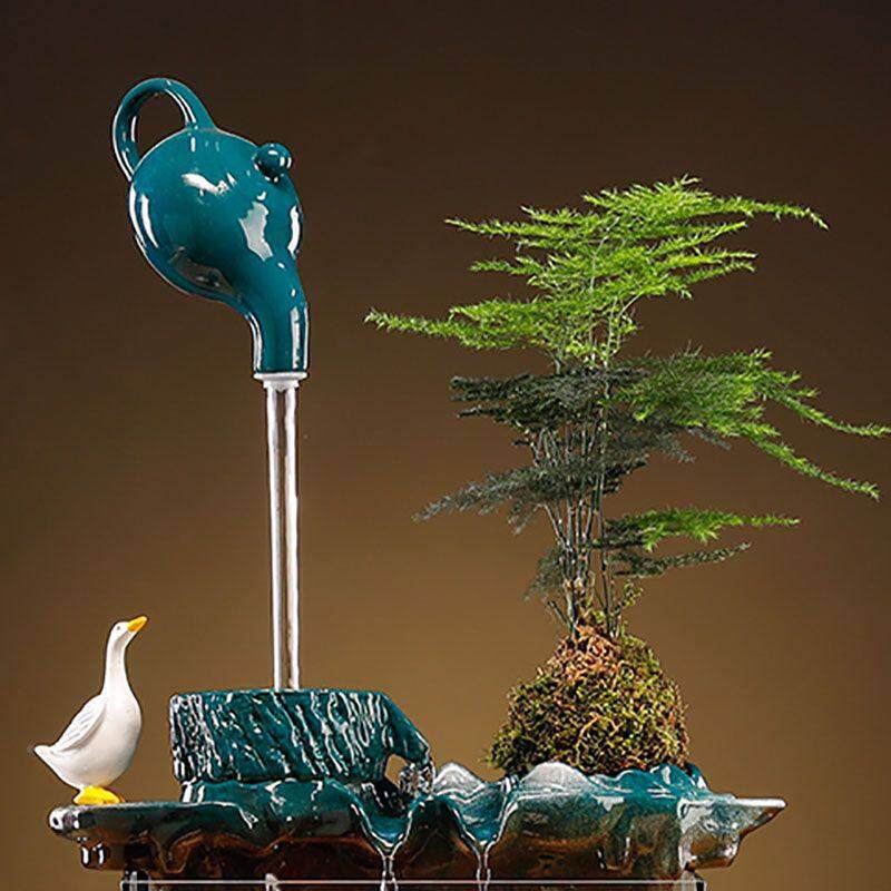 中式流水件陶瓷玻璃鱼缸造TEF景创循意环喷水摆泉器过滤器喷假山