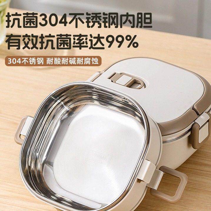 便国精不锈品德钢保温饭盒5DS2BW-E可微波炉加热学生多层提桶当餐