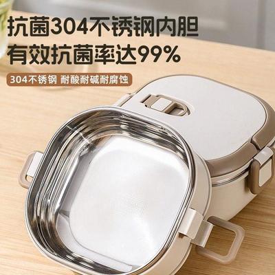 便国精不锈品德钢保温饭盒5DS2BW-E可微波炉加热学生多层提桶当餐