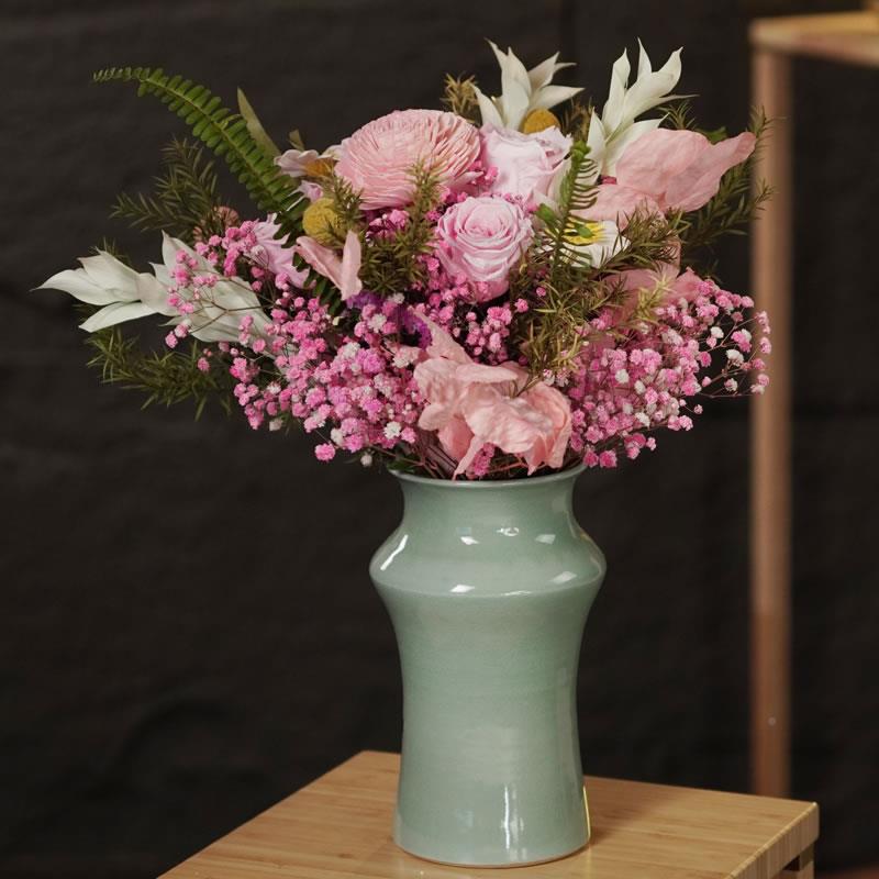 花系ASE列之玫瑰生花餐桌厅茶几客装永饰花束高繁端干花卧室花艺