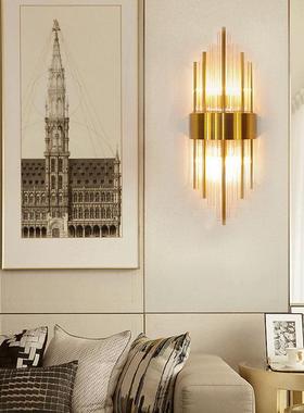 奢水轻晶灯卧室床头灯北CL8649欧客厅灯墙壁壁创意现墙代简约电视