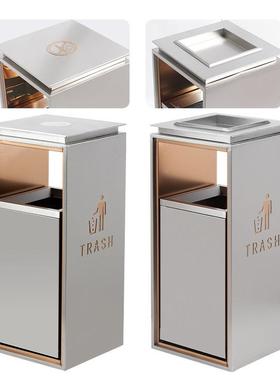 户外不锈钢IGR垃桶商用号酒店大堂立圾式奢烟灰桶轻商场电梯口定