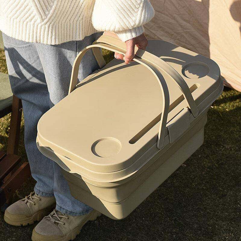 收纳箱可折叠野餐户外营野炊春游手提篮便篮携式大容露子量收CH-1,户外/登山/野营/旅行用品,露营折叠箱,淘宝优惠券,粉丝福利购,淘宝优惠卷