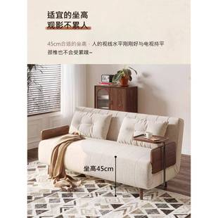 多功艺能BSCF35布发沙发小户型客厅日式可折叠两用简约人原木沙单