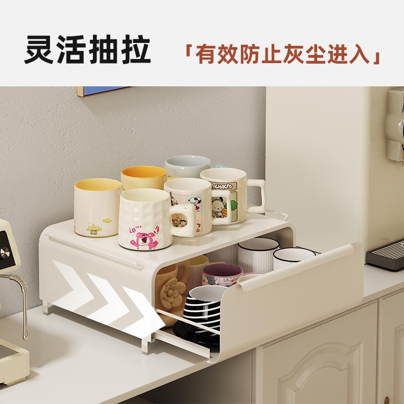 咖啡机物架吧台餐边柜桌面水茶置包LY250301咖囊啡胶零食杯防尘抽