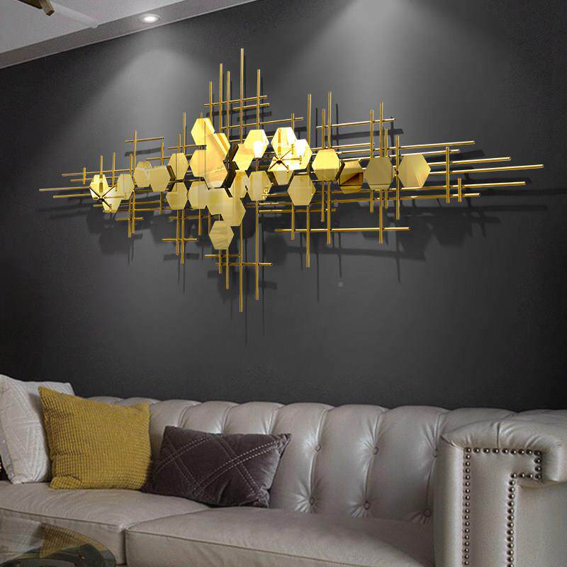 ban68765现代轻奢壁饰客厅壁饰沙发背墙壁挂墙饰卧室面装金饰创意