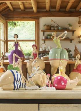 尔高品夫美女摆创意北欧摆饰瑜伽件DI0423家居饰女神艺术品摆设精