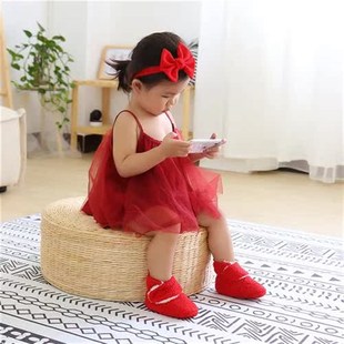 子软底学步鞋 01岁软底鞋 棉鞋 软底鞋 M1982 宝宝鞋 秋冬毛绒婴儿鞋