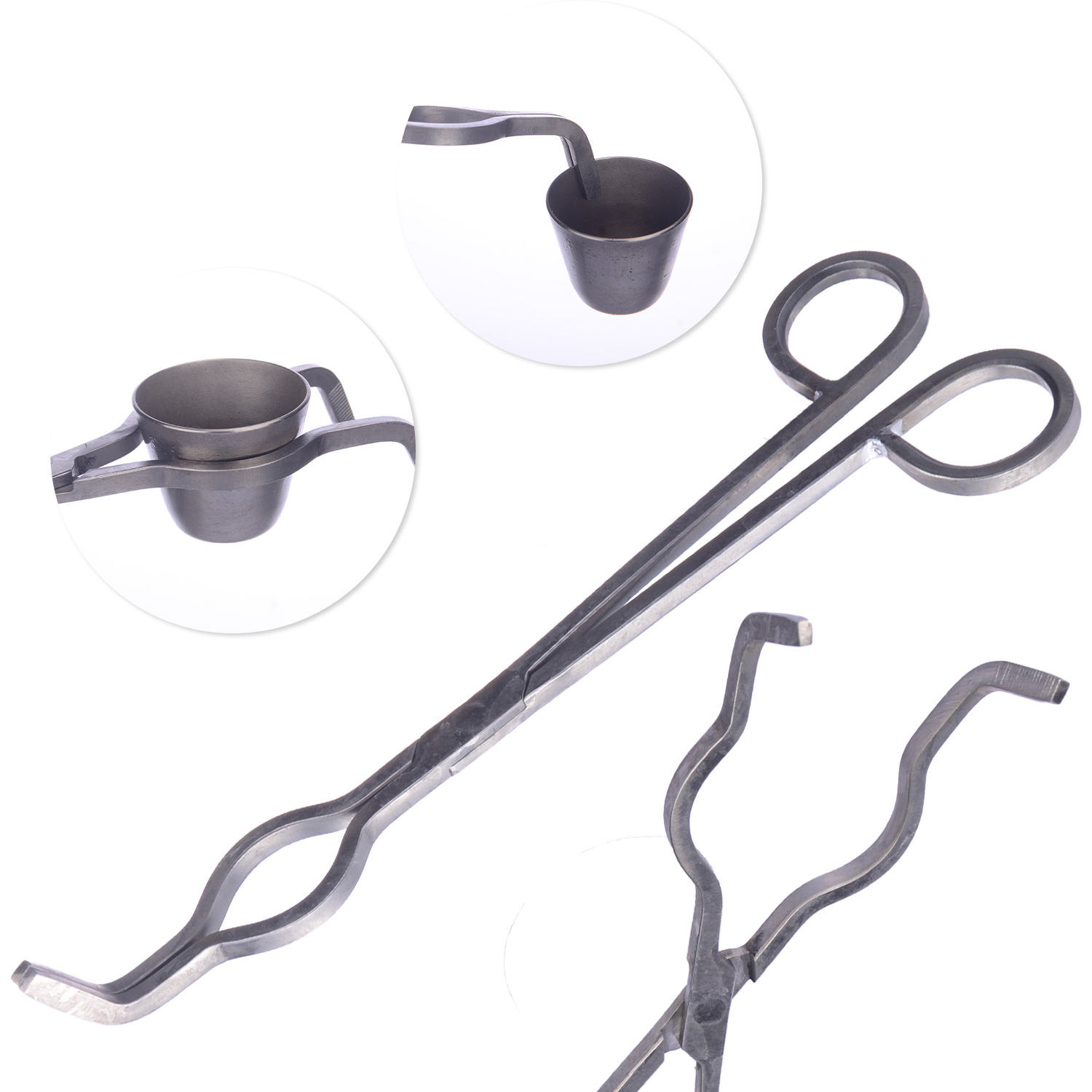 包邮304不锈钢方形坩埚钳 实验室坩埚夹瓷坩埚灰皿夹马弗炉用夹耐