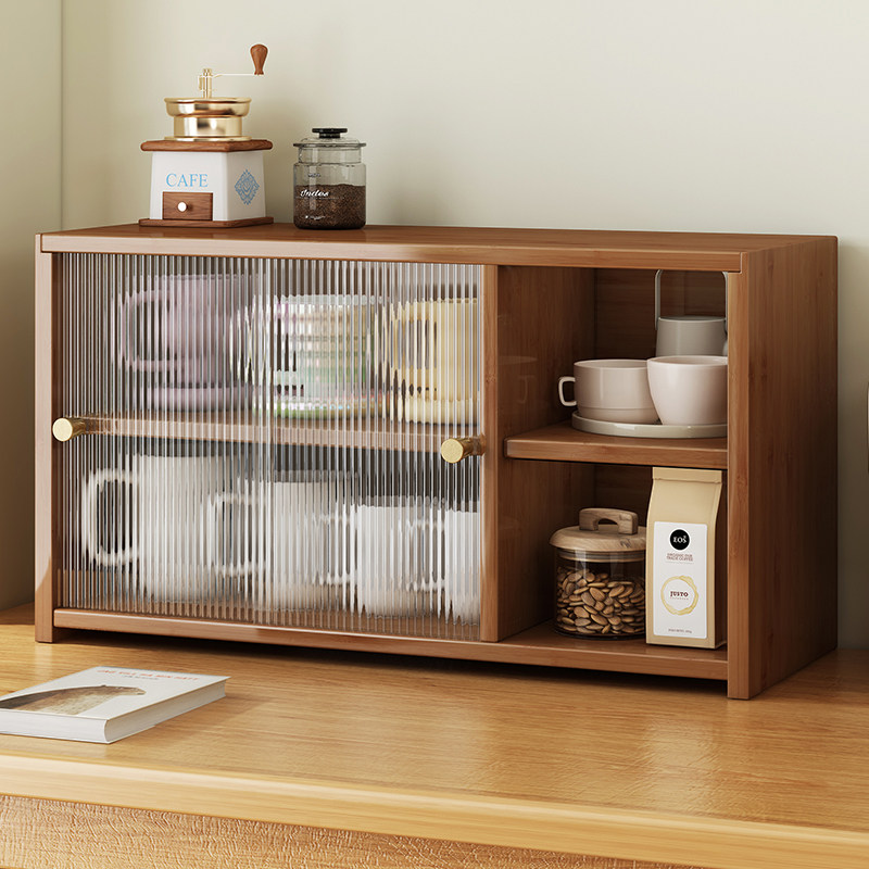 桌面置物架高级感杯架小型亚克力防尘G杯子收纳柜家用咖啡杯展示