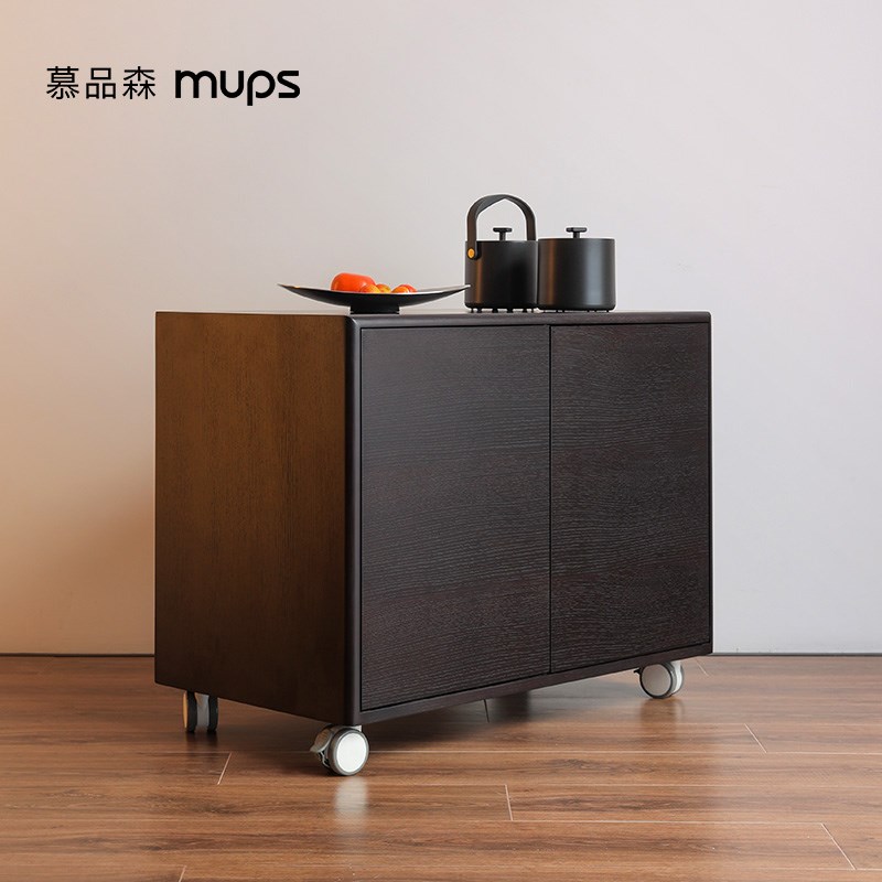 意式现代家用客厅小茶水柜茶台茶桌可移动边柜收纳柜阳台角柜定制