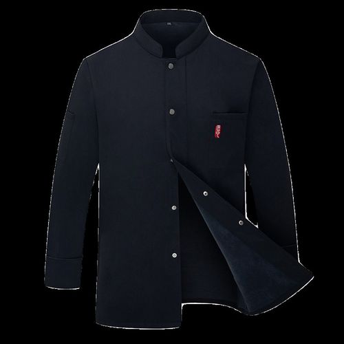 秋冬季加绒加厚厨师工作服长袖男定制高档餐饮酒店饭店厨房服装女