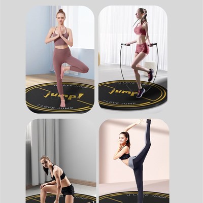 跳绳减震垫圆形专业家用静音防滑室内瑜伽专用隔音地垫子跳神超厚