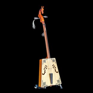 马头琴专业蒙古琴手工雕刻初学者中音弹拨民族乐W器送琴包配件