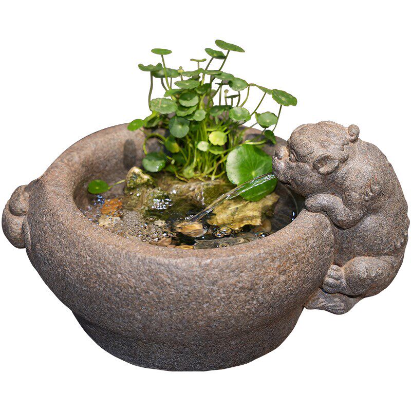 水磨坊招财流水循环水客厅桌面鱼缸造景茶室办公室装饰品,家居饰品,流水摆件,淘宝优惠券,粉丝福利购,淘宝优惠卷