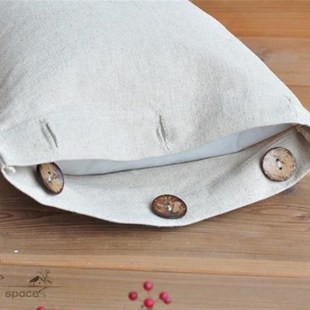 本原亚麻沙发抱枕靠枕靠垫腰枕含客厅办公室床头汽车家用