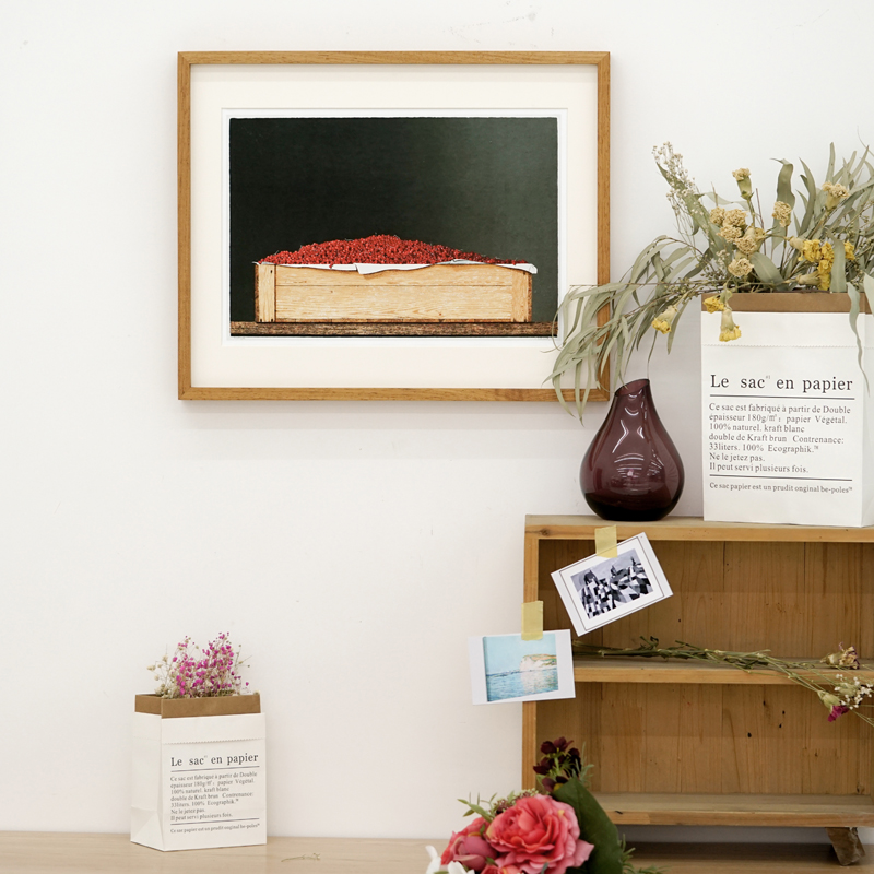 裱画框定制任意尺寸实木相框挂墙外框装饰画拼图海报框创意 柚木F