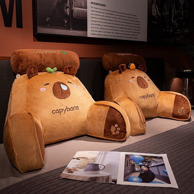 卡皮巴拉床头靠垫软包护腰靠枕大靠背沙发抱枕宿舍学生床上躺枕头,居家布艺,床头靠垫,淘宝优惠券,粉丝福利购,淘宝优惠卷