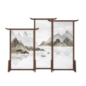 新屏风客厅卧室遮挡进门玄关现代实木座屏