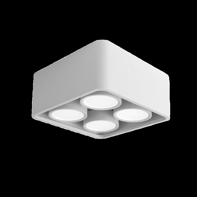 led明装筒灯全光谱方形客厅无灯吸顶斗胆灯gx5合仔燈盒