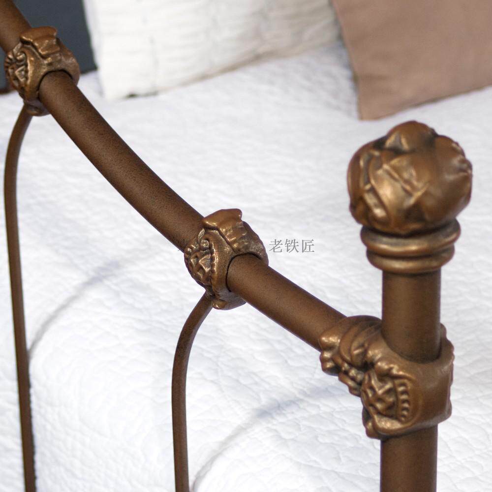 欧式铁艺沙发床单人床简约公主床坐卧两用小户型 可定制推拉床