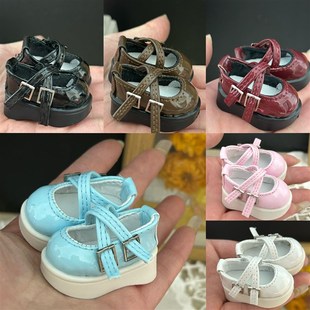 六分四分娃娃高跟鞋厚底鞋亮皮鞋子百搭时尚娃鞋百搭配件4/1 6/1