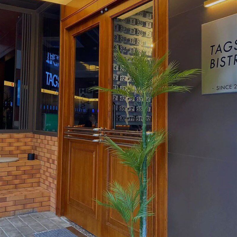 简约不锈钢木门拉手明装店铺对开门长把手美式酒吧大门推拉圆手柄